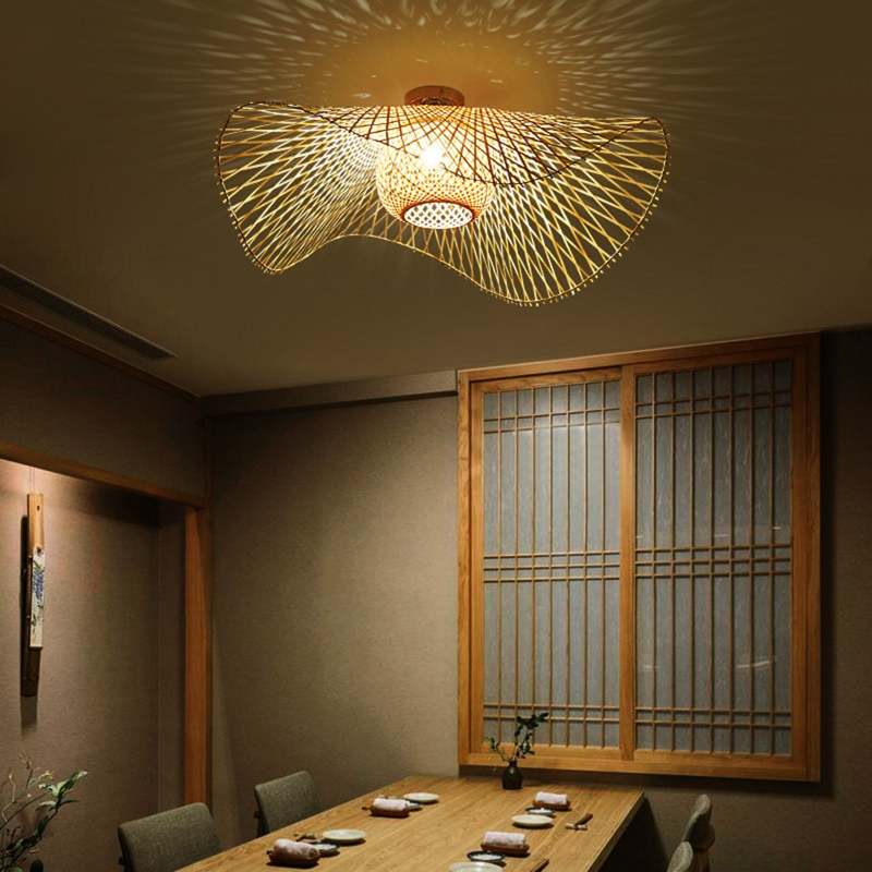 Lampe Suspendue En Osier Style Japonais – Nature Et Sérénité