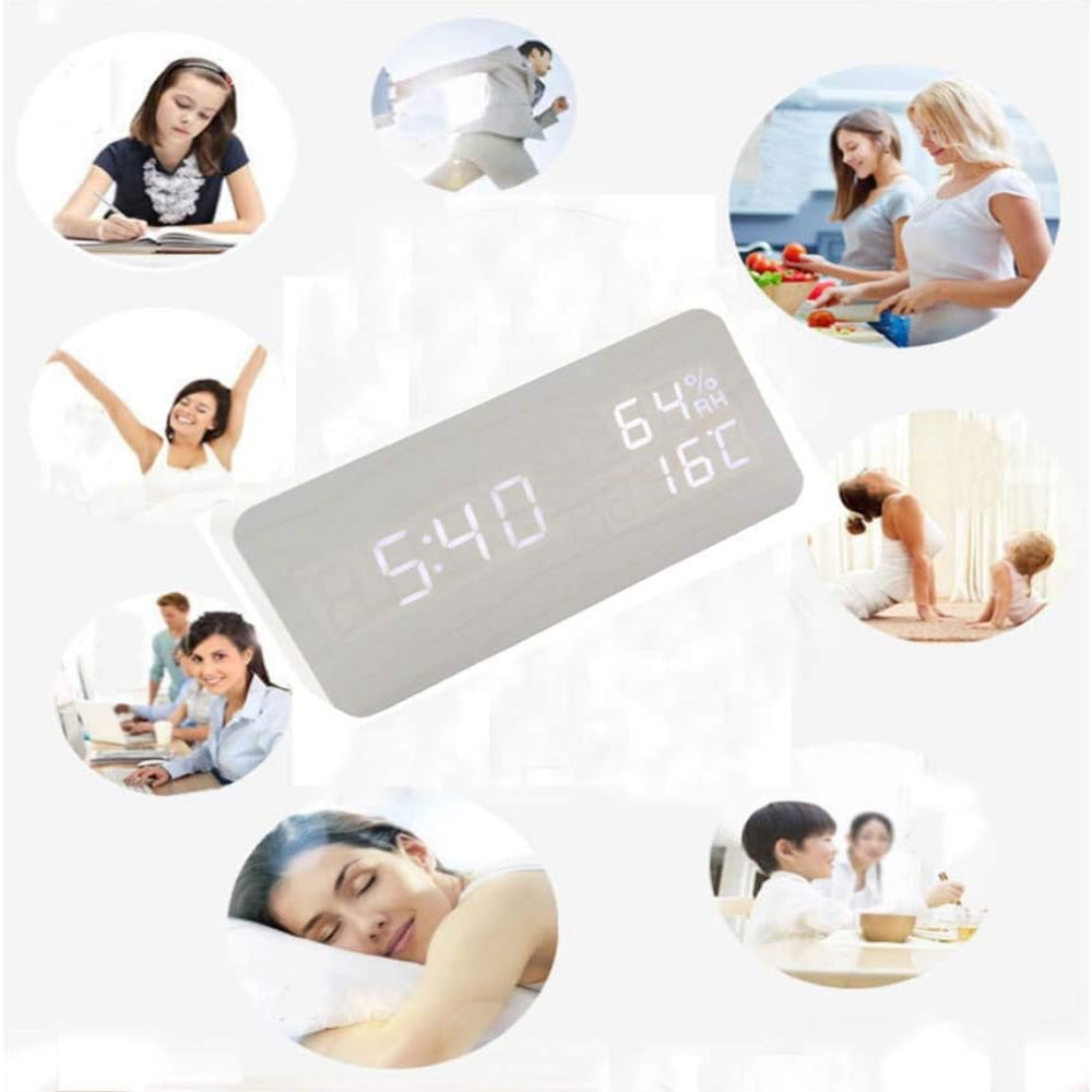 Ceas LED cu Comandă Vocală – Design Modern și Funcționalitate Inteligentă