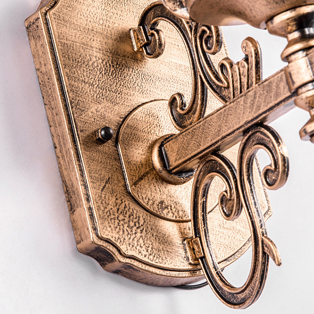 Vintage Vegglampe i Glass – Retro Stil og Utendørs Motstand