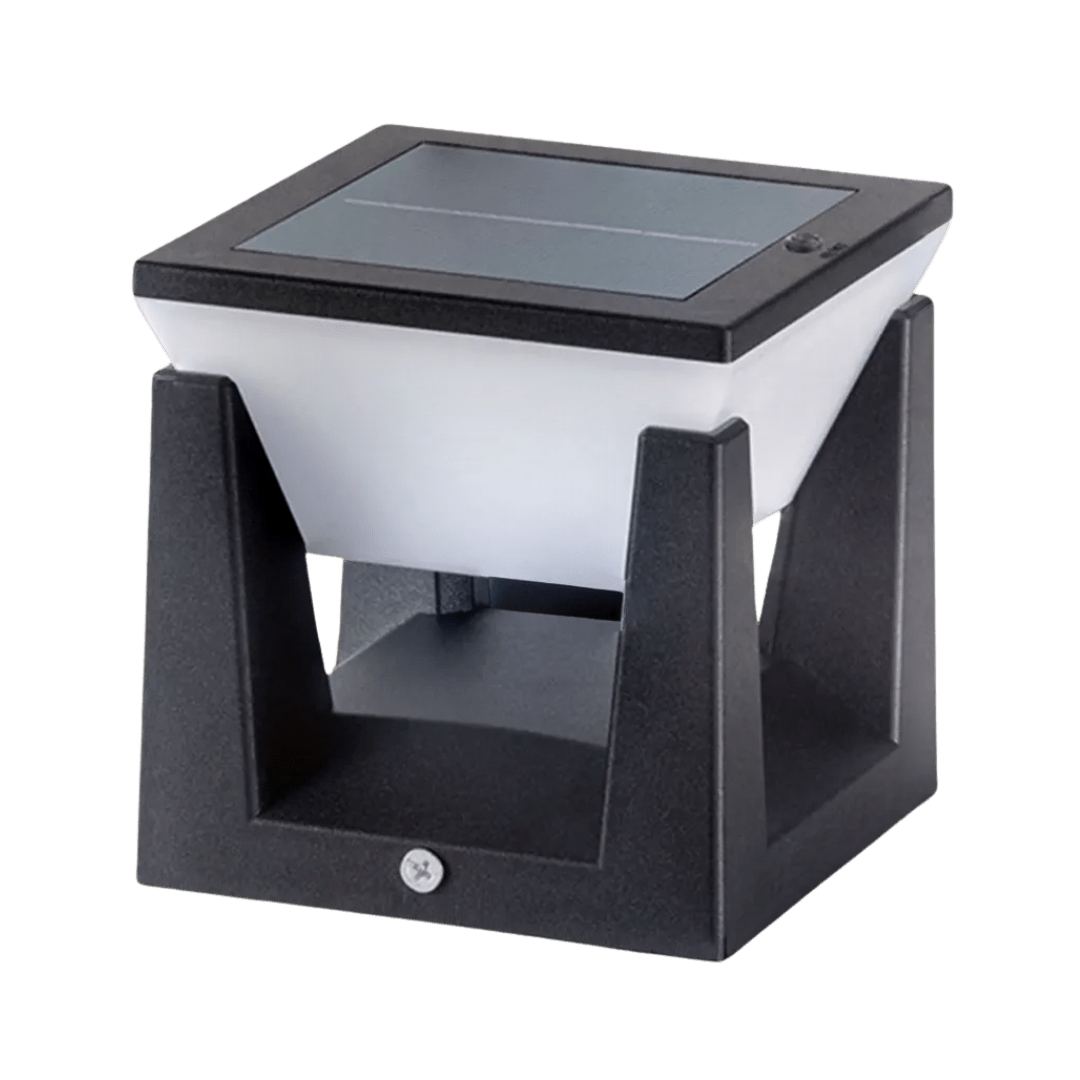 Solcellslampa för utomhusbruk - kvadratisk form och modern finish