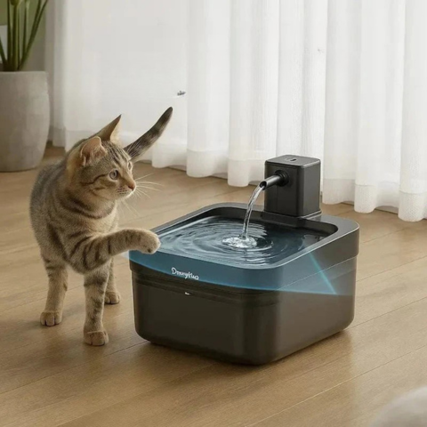 מזרקת מים לחתולים ללא חוט – חירות והידרציה מתמשכת