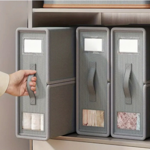 Organizador de Lençóis Dobrável – Ganho de Espaço e Organização Perfeita