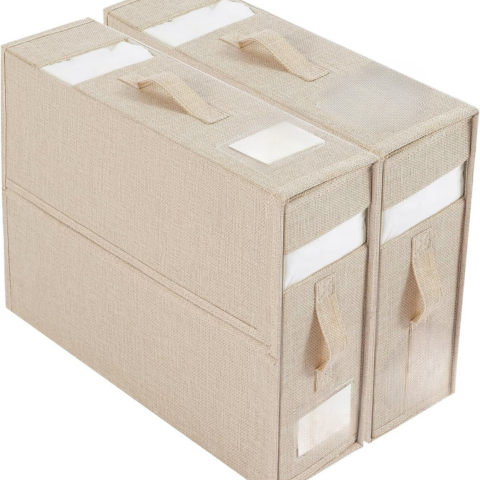 Organizador de Lençóis Dobrável – Ganho de Espaço e Organização Perfeita