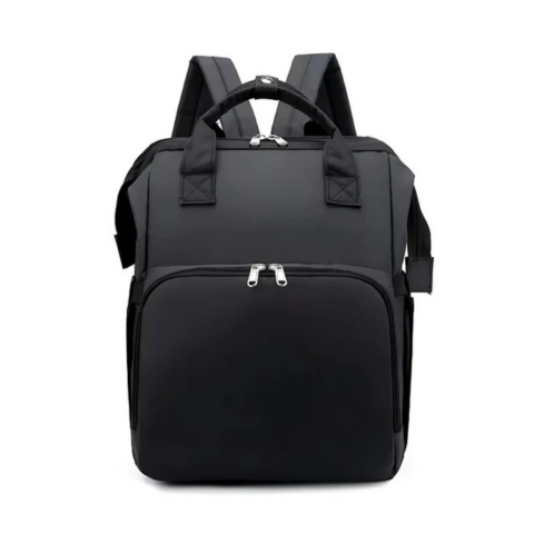 Rejserygsæk til baby - sammenklappelig seng og indbygget opbevaring