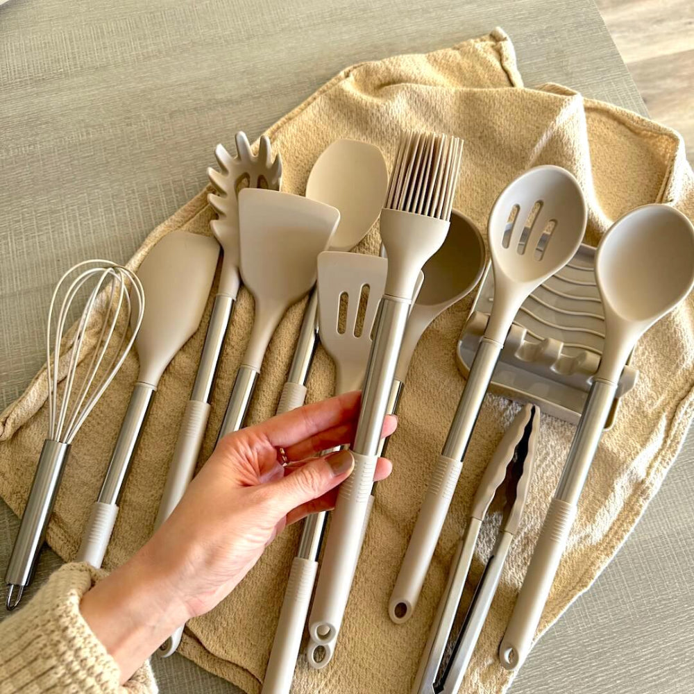 12-teiliges Silikon-Küchenutensilien-Set - Vollständigkeit & Benutzerkomfort