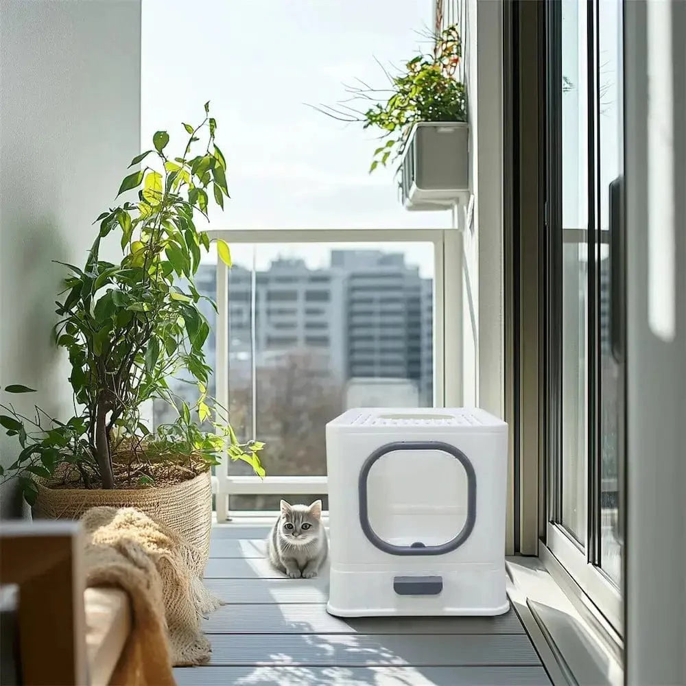 صندوق فضلات القطط مضاد للرائحة - النظافة والراحة مضمونة