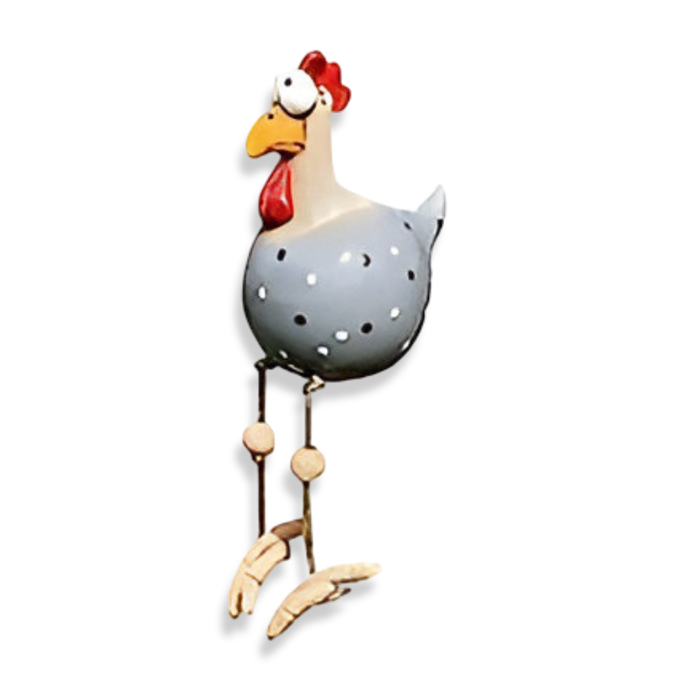 Big-Eyed Rooster Statue - Original Decoration & Fun Details