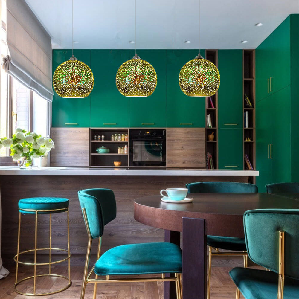 Suspensie Modernă Efect Foc de Artificii – Strălucire Vizuală și Design Trendy