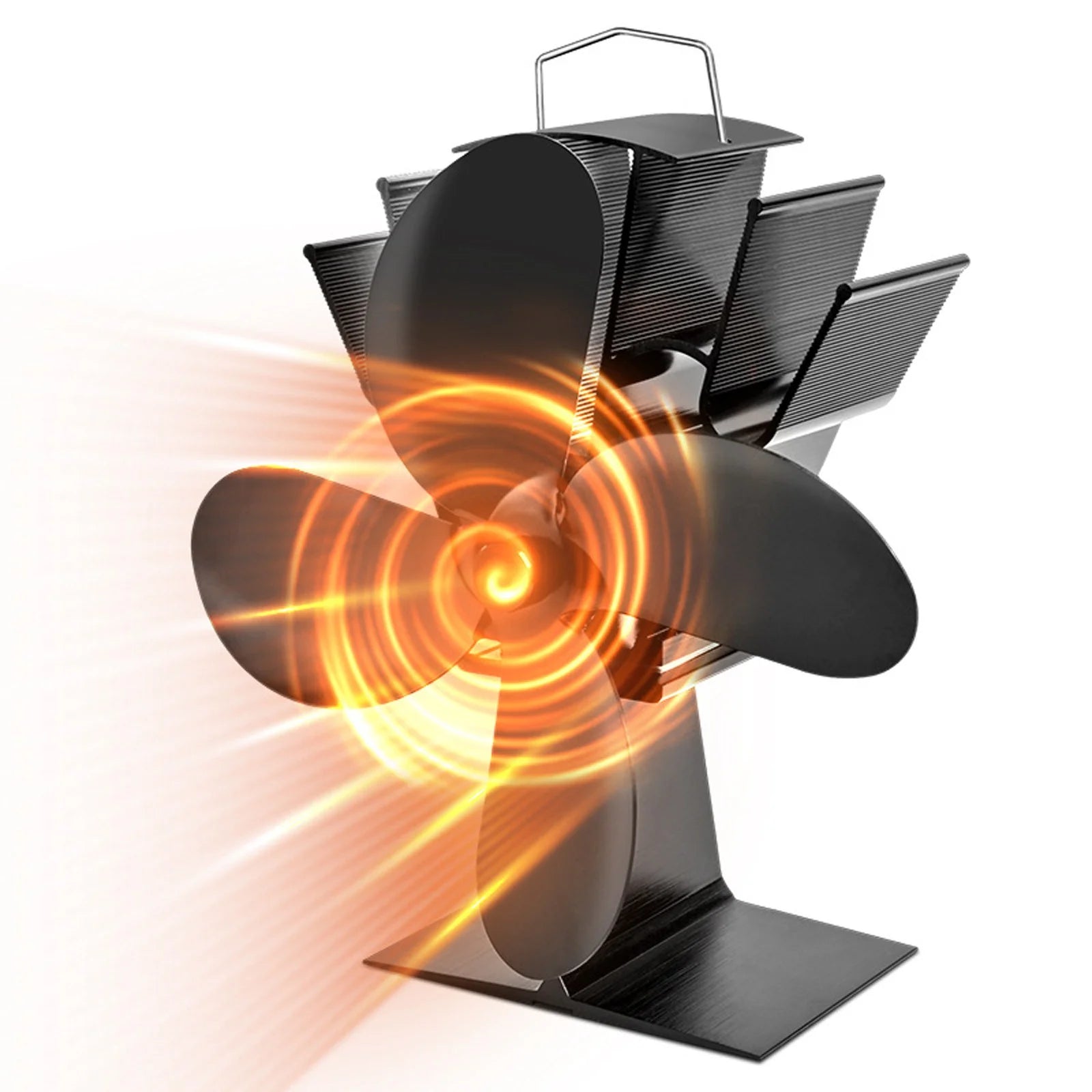 5枚羽根のストーブファン — 熱の最適拡散