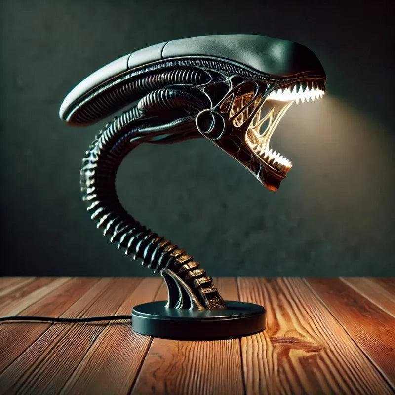 Lámpara de escritorio LED — Inspiración xenomorfa