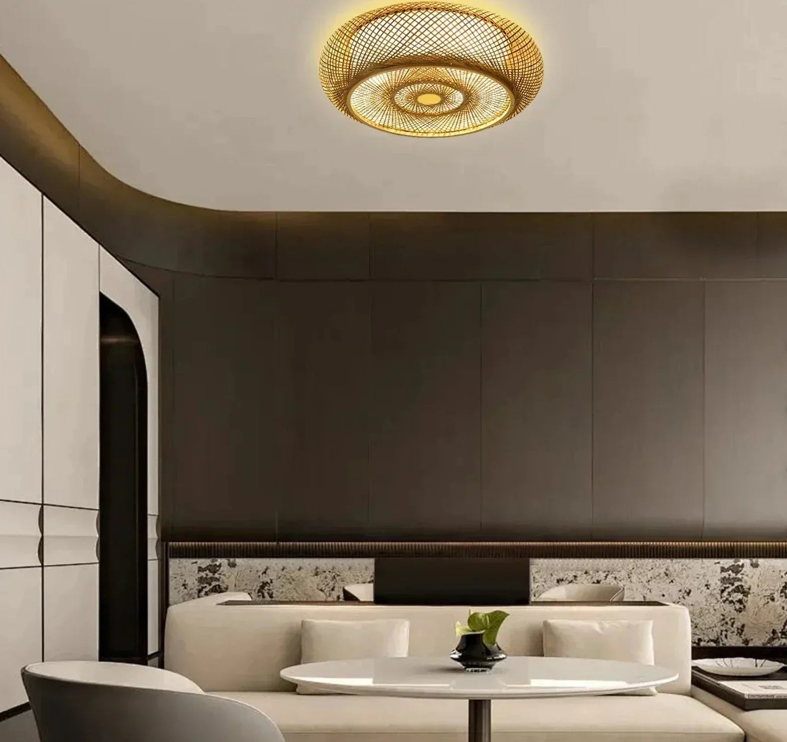 Naturalna bambusowa lampa wisząca - elegancja i autentyczność