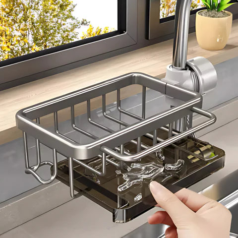 Compacte Sponshouder Voor Kraan – Slimme Opslag en Ruimtebesparing