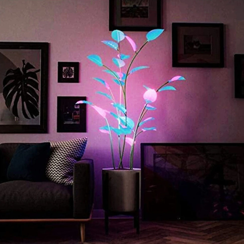 Magisk LED-lampe i planteform – Naturlig og fortryllende atmosfære 