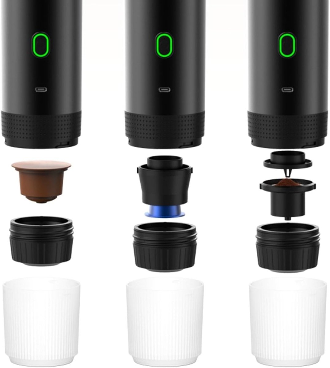 ポータブル3-in-1コーヒーマシン - オフィス、家庭、屋外に最適 