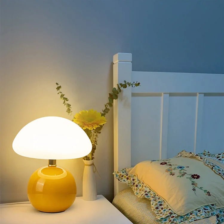 Bordlampe i form af en svamp – elegance og originalitet 