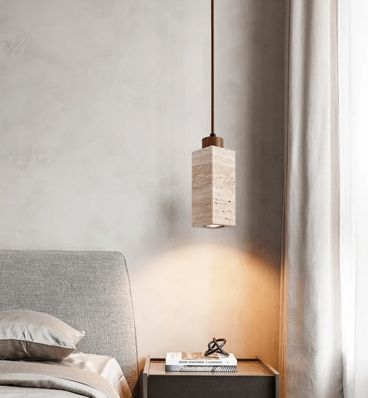 Κρεμαστό Φωτιστικό Από Φυσική Πέτρα – Κομψότητα Και Αυθεντικότητα 