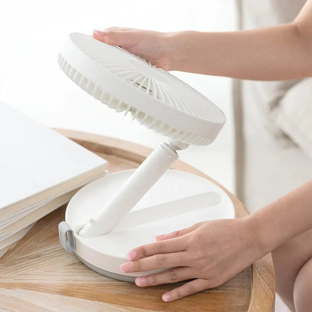 Teleskopischer tragbarer Ventilator mit integriertem Akku 