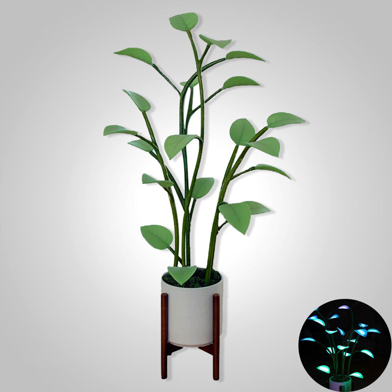 Magisk LED-lampe i planteform – Naturlig og fortryllende atmosfære 