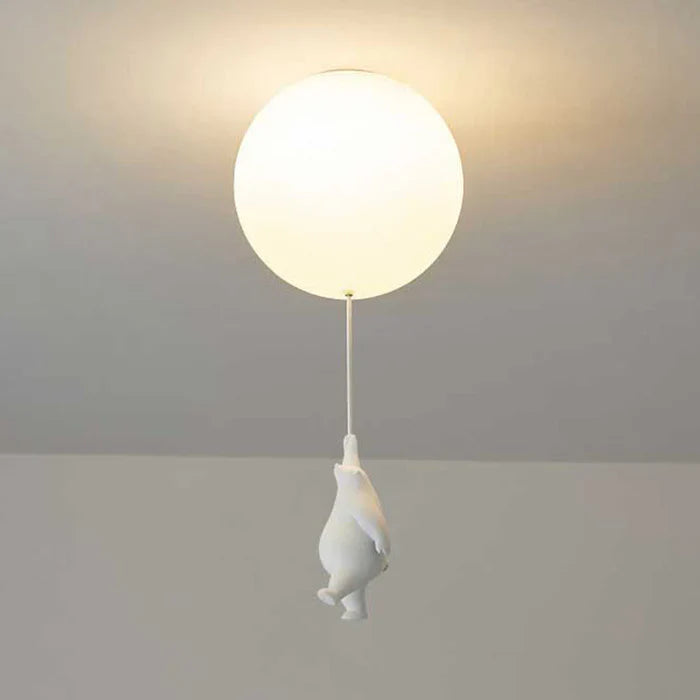 Lampadario Bambini — Orsetti Appesi A Palloni Luminosi 