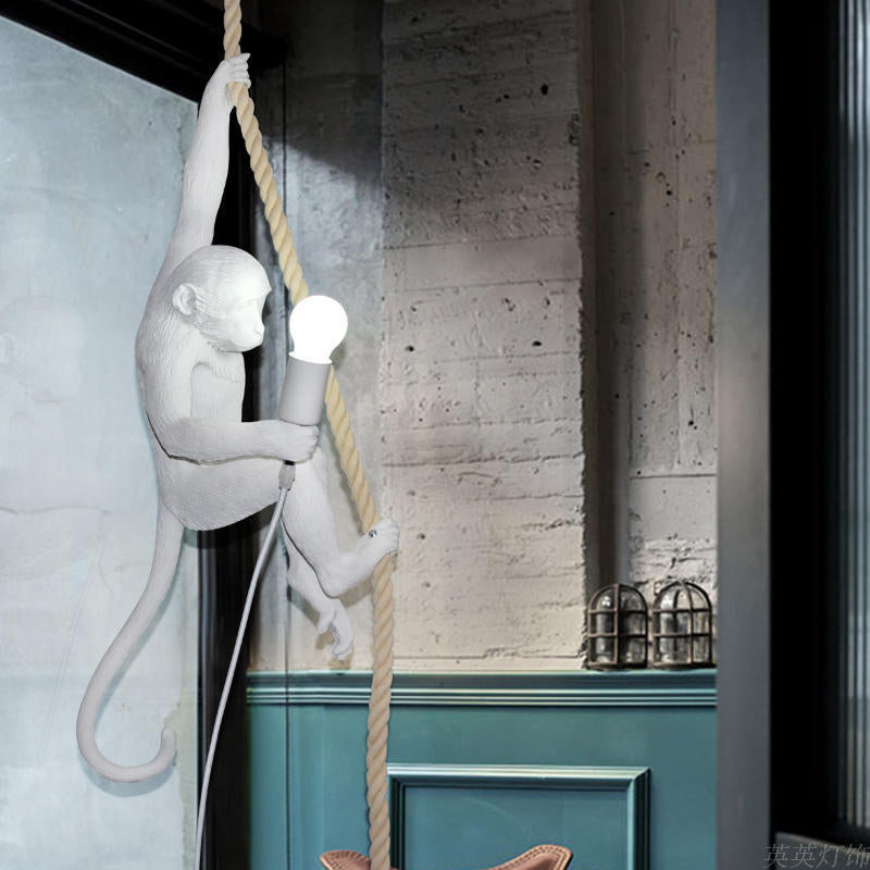 Hanging Monkey Lamp With Rope – Original and Playful Decoration 