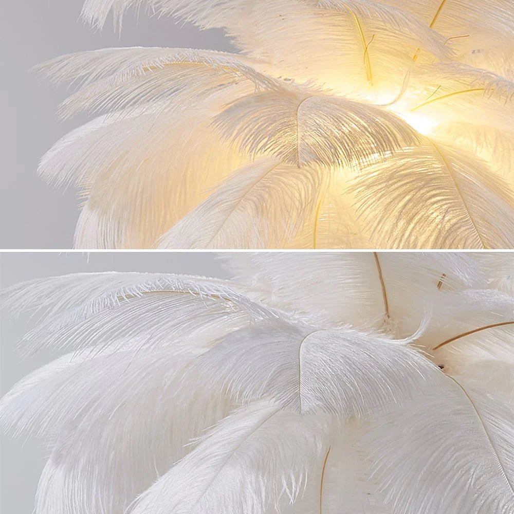 Art Deco Golden Feather Table Lamp – Luxurious and Original Decoration 