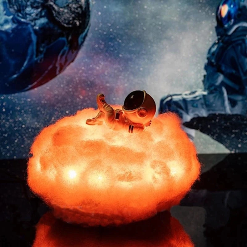 Decoratieve Lamp Wol Astronaut – Magische en Verlichte Ontsnapping 