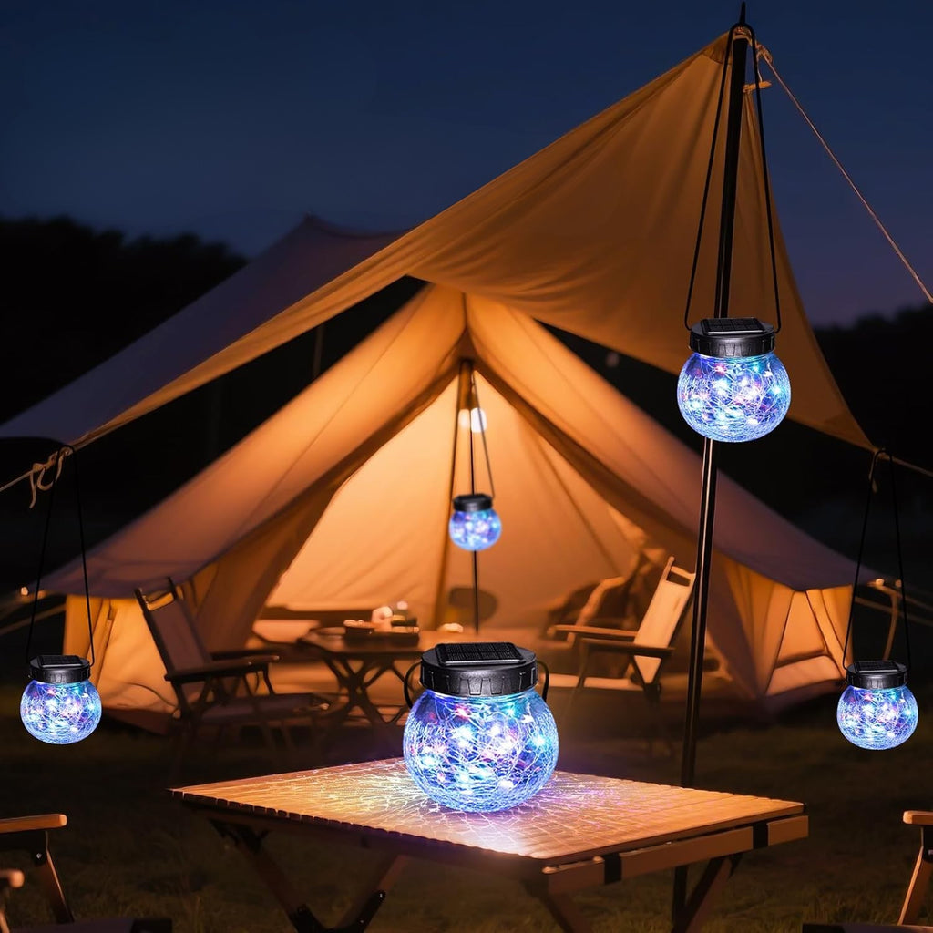 Hangende Zonne-lantaarn — Elegantie in Gebroken Glas 