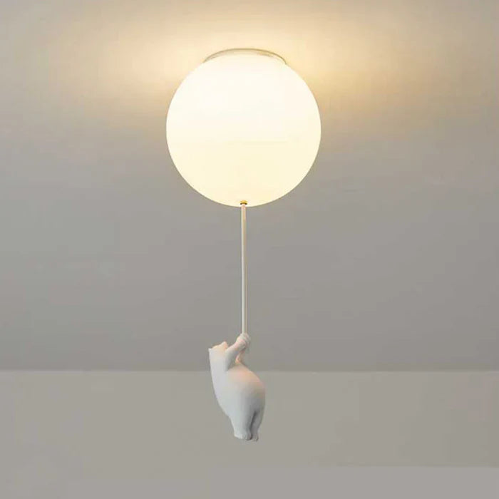 Lampadario Bambini — Orsetti Appesi A Palloni Luminosi 