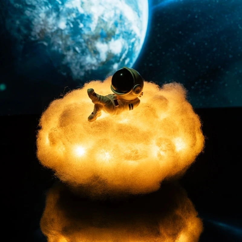Decoratieve Lamp Wol Astronaut – Magische en Verlichte Ontsnapping 
