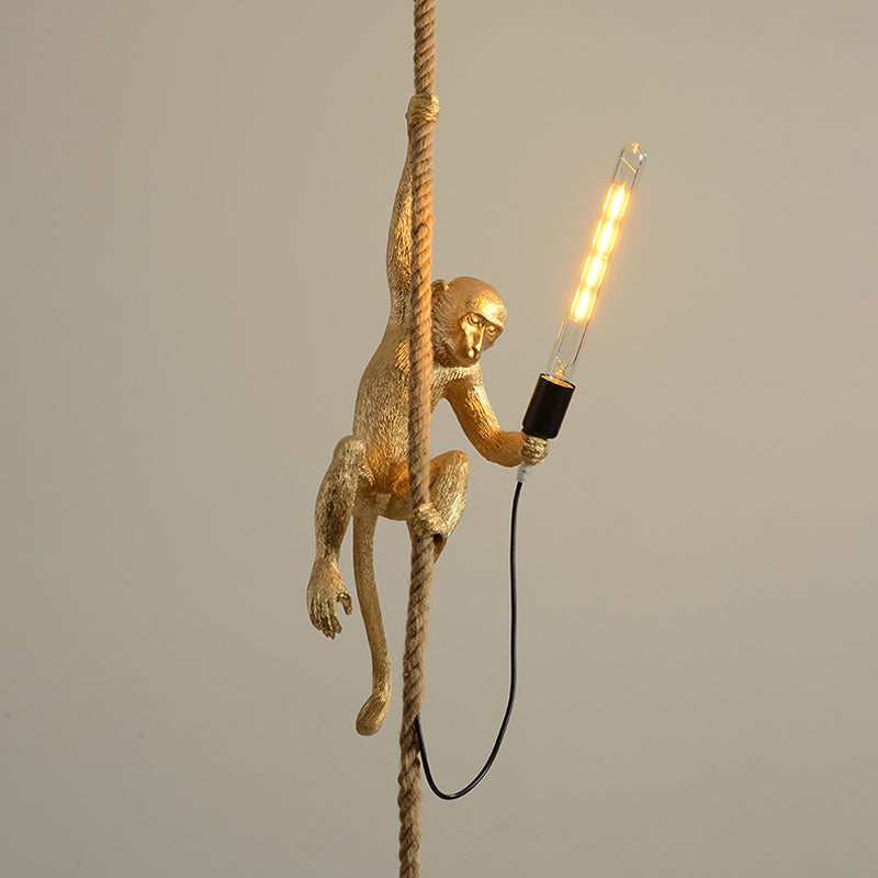Hanging Monkey Lamp With Rope – Original and Playful Decoration 
