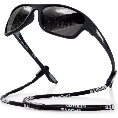 Polaryzowane Okulary Sportowe – Regulowany Sznurek i Ochrona UV 