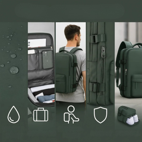 Gratien | Mochila convertível - Ideal para trabalhar, estudar e viajar