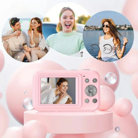 Câmara digital retro - Design clássico e qualidade HD