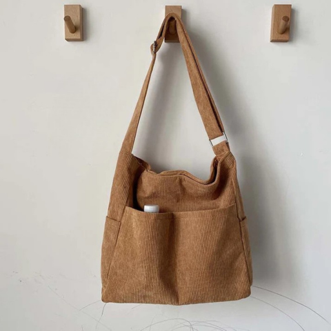 حقيبة كتف من قماش قطن – أسلوب غير رسمي وأنيق 