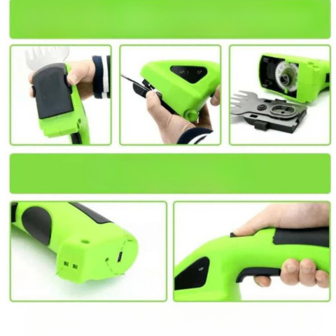 Cortador de Cerca-Viva Portátil 2-em-1 – Leve, Prático e Sem Fios 