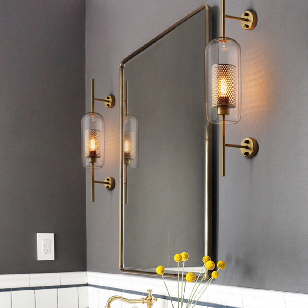 Candeeiro de parede geométrico industrial - Estilo e modernidade