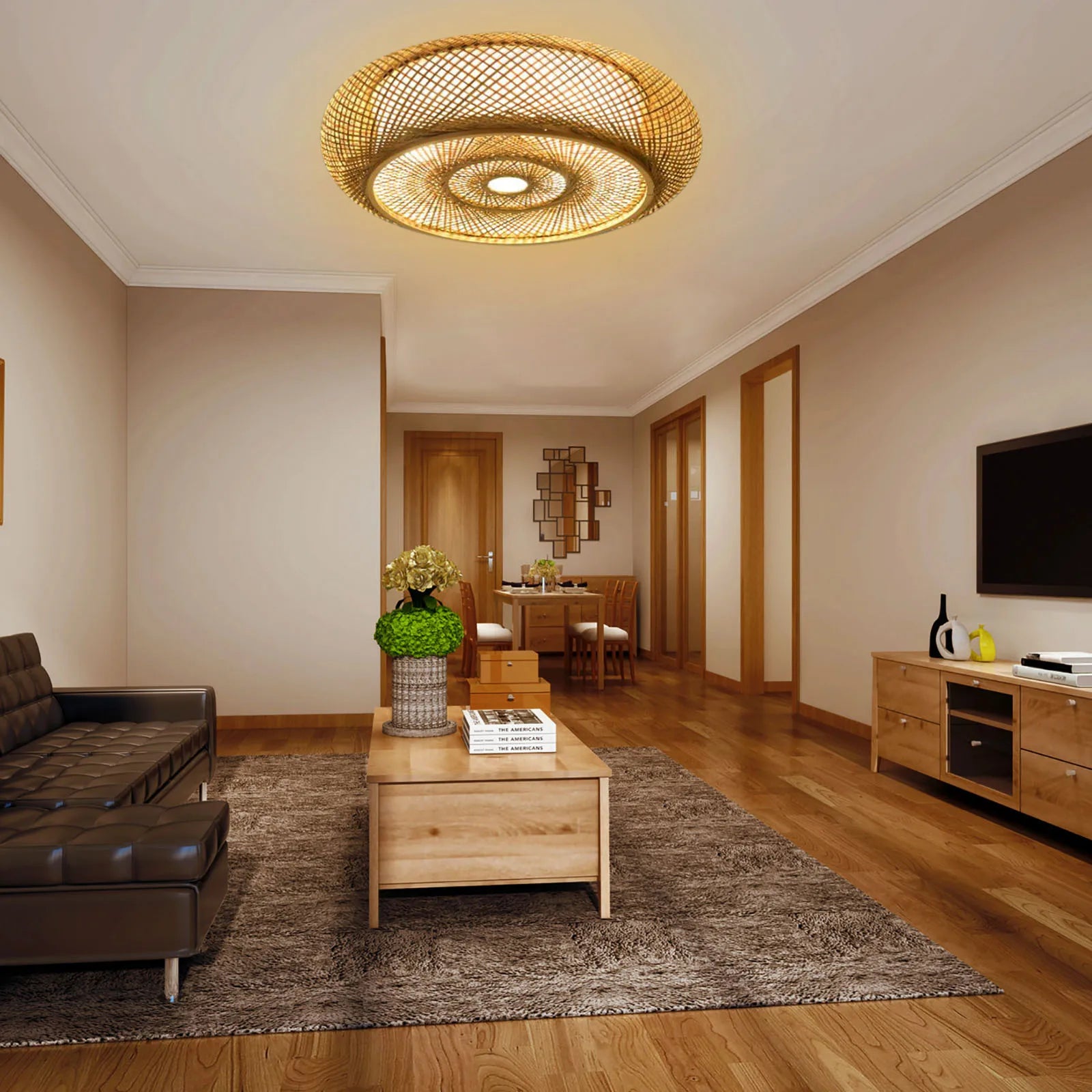 Naturalna bambusowa lampa wisząca - elegancja i autentyczność