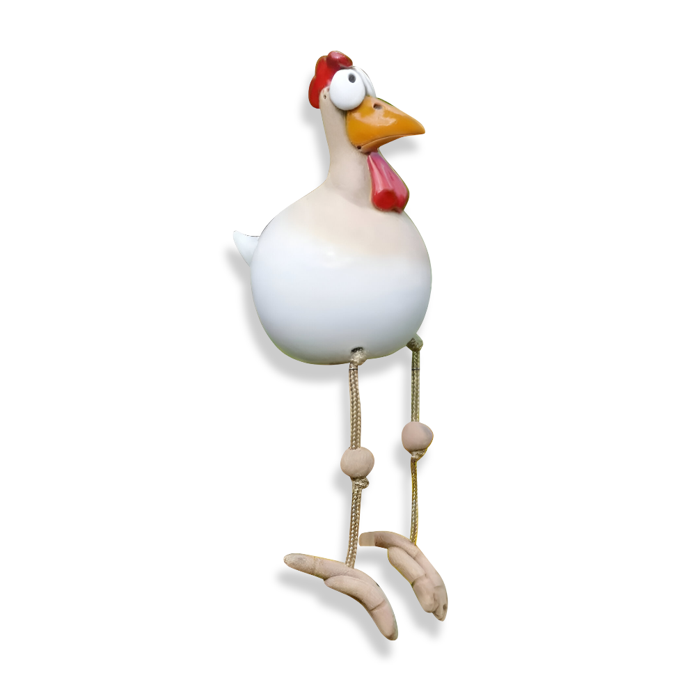Big-Eyed Rooster Statue - Original Decoration & Fun Details
