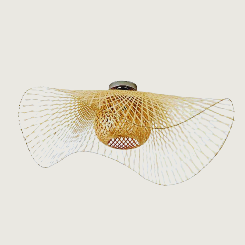 مصباح معلق من الخوص على الطراز الياباني - الطبيعة والهدوء 