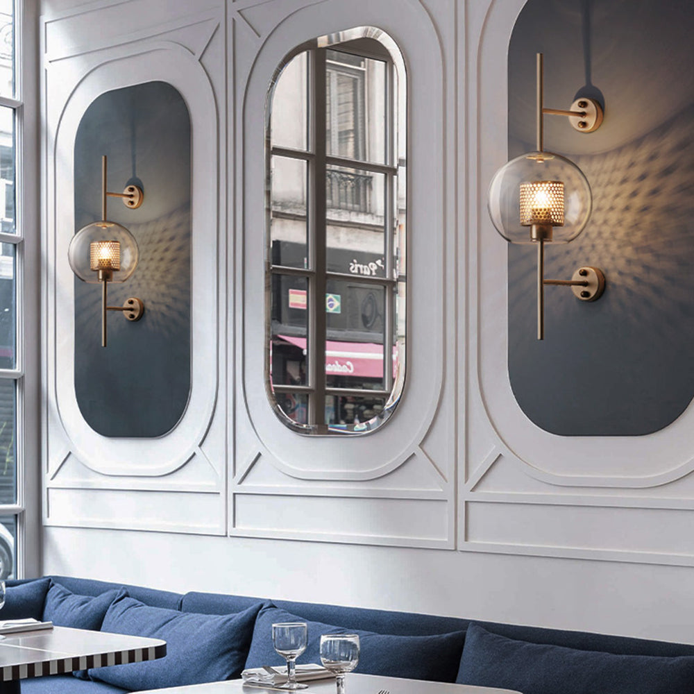 Candeeiro de parede geométrico industrial - Estilo e modernidade