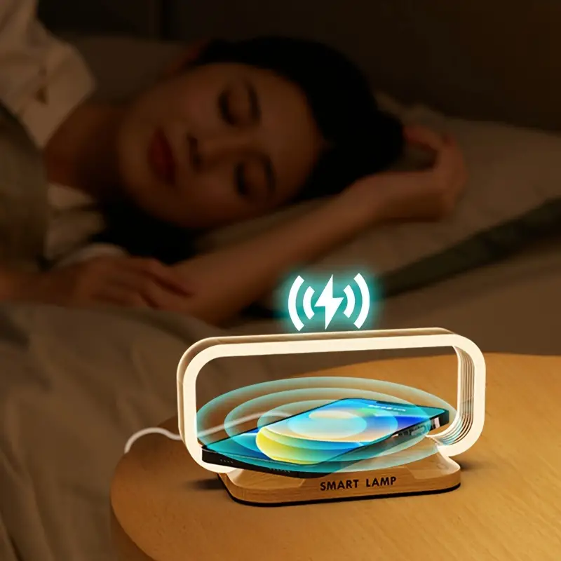 Lampe De Table — Éclairage Moderne Avec Chargeur Sans Fil
