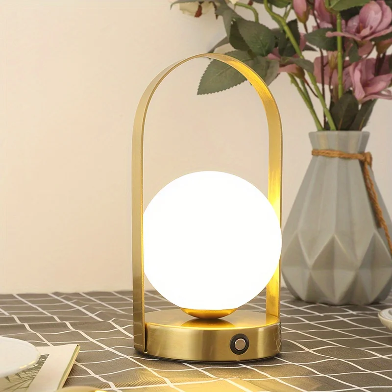 Stolová Lampa Bez Kábla — Nastaviteľná Svetelná Intenzita 