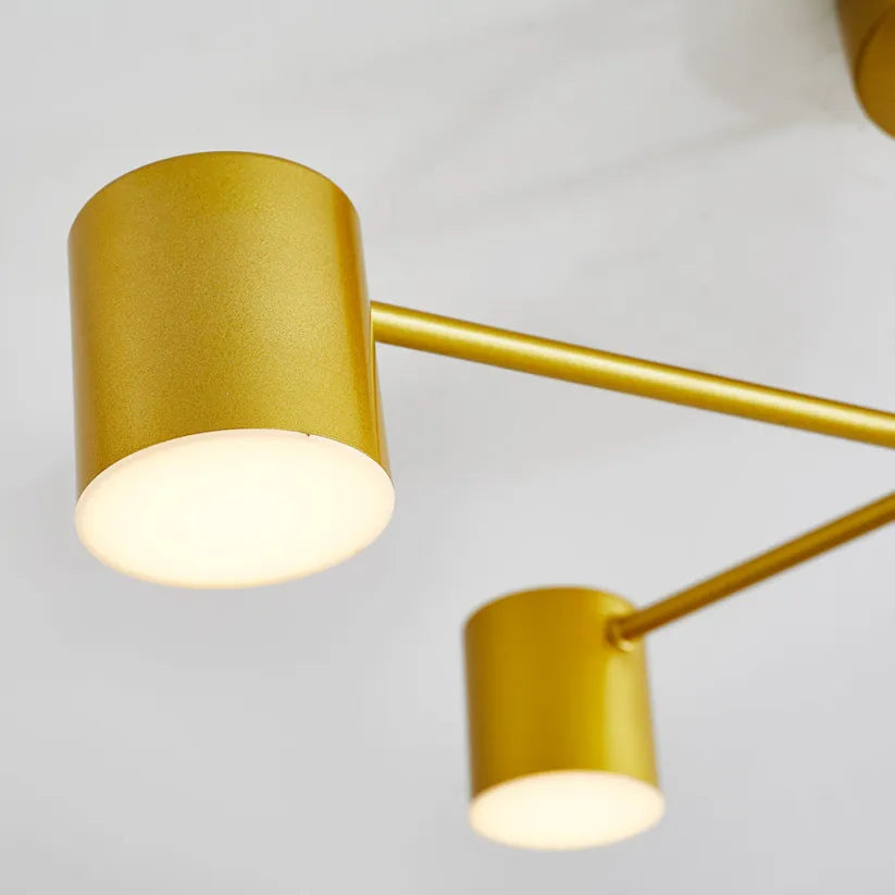 Modern Taklampa Med 6 Roterbara LED-Huvuden – Mångsidig Belysning Och Snygg Design 