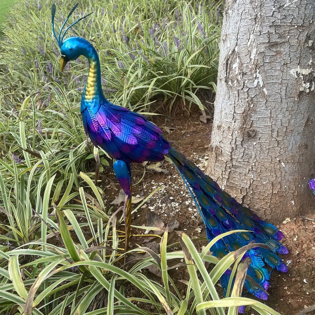 Sculpture Paon Majestueux – Symbole De Beauté Et Prestige
