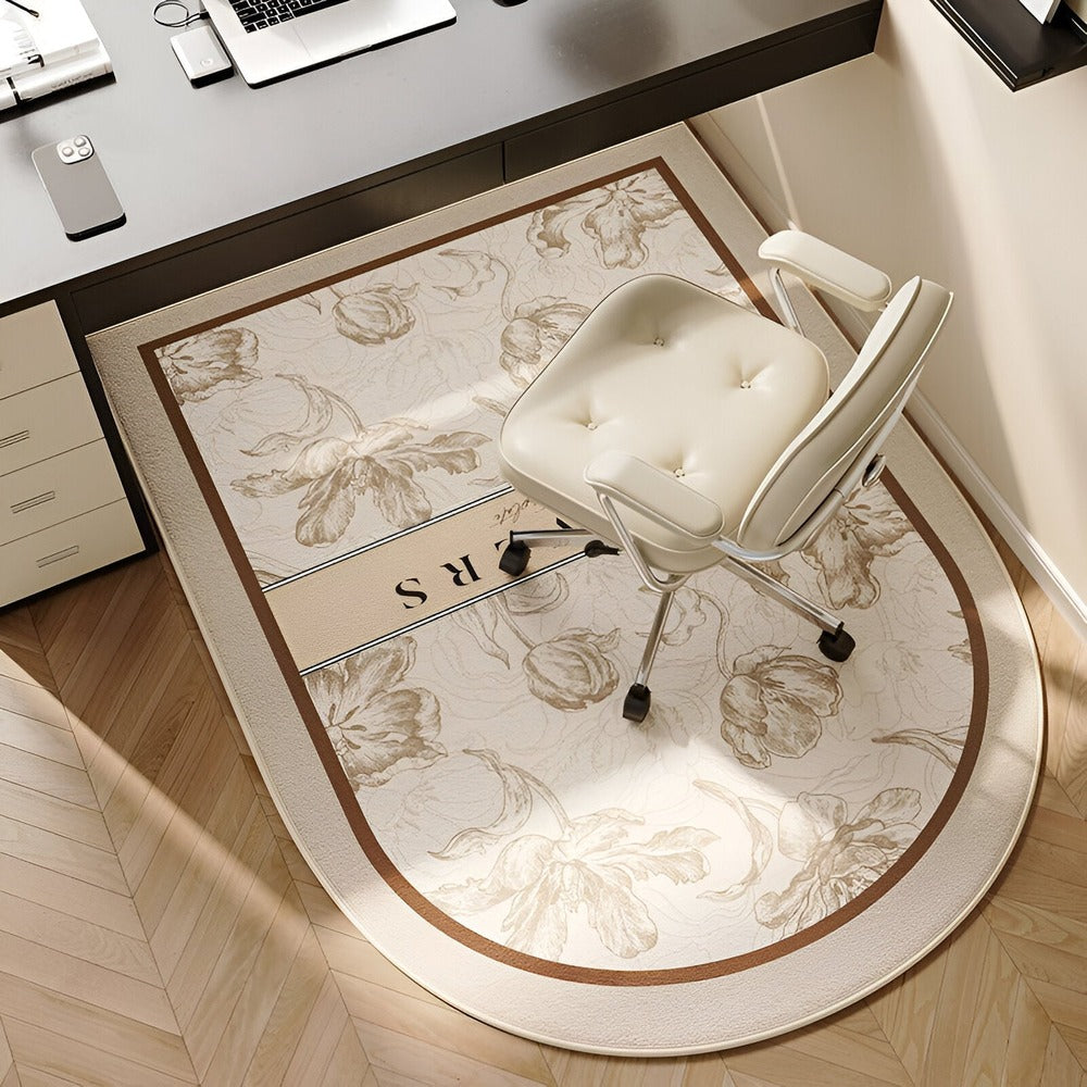 Owalna wykładzina antypoślizgowa do sypialni i biur - Bezpieczeństwo podłogi i schludne wykończenie