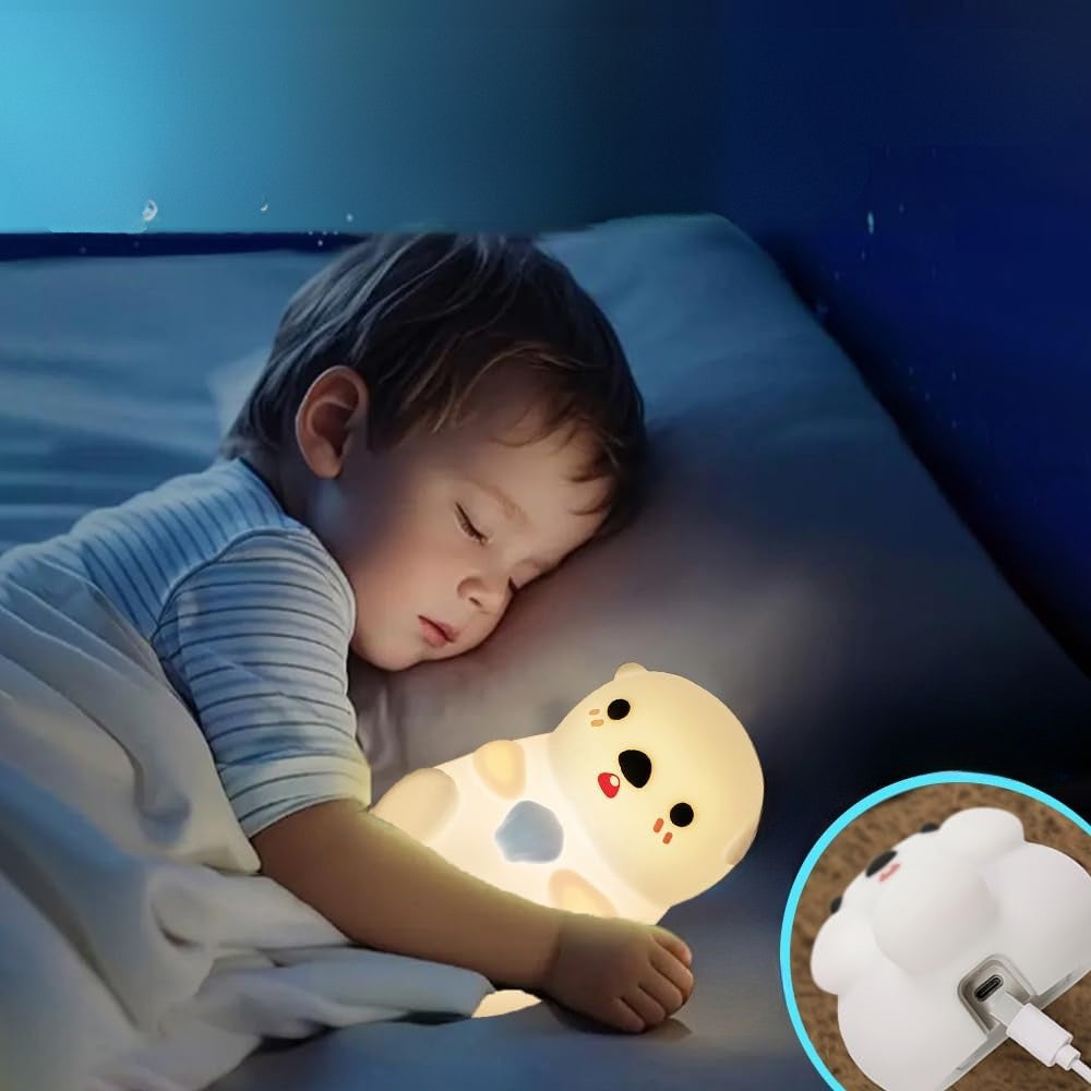 LED natlampe – Sød silikone sæl 
